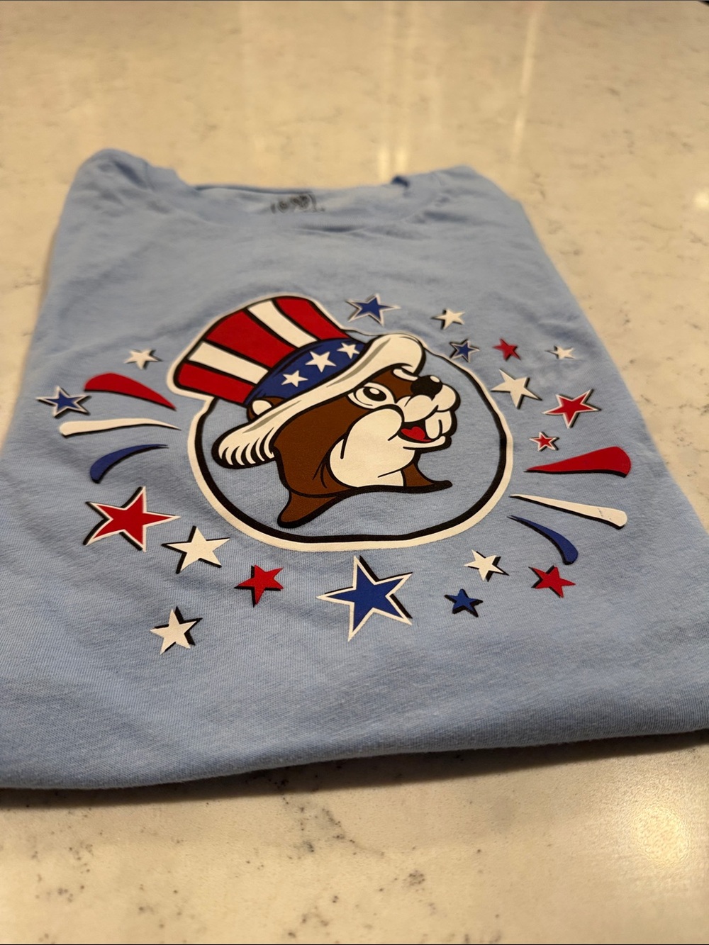 Official Buc-ee's Men's M Graphic Tee T-Shirt Beaver 4th of July Land of Liberty